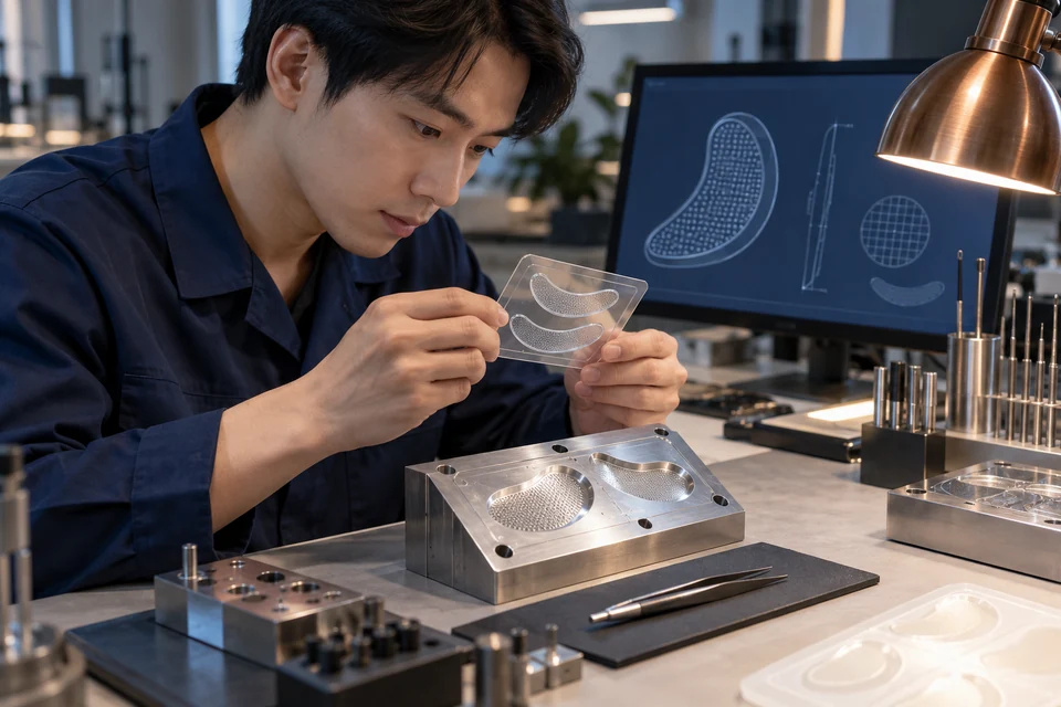 Custom array & mold development — cosmetic microneedle patch project support